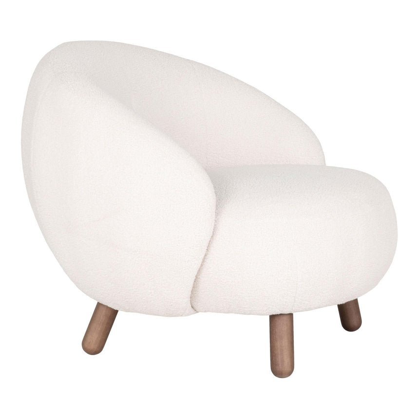 Savona White Fabric Lounge Chair-6