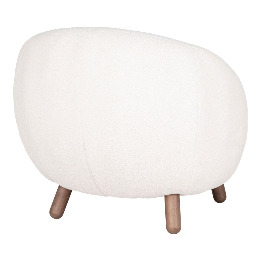 Savona White Fabric Lounge Chair-7