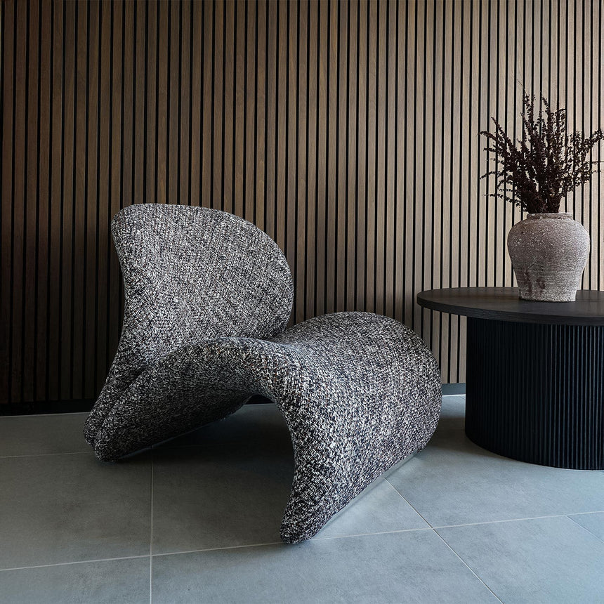 Sofia Dark Brown Fabric Lounge Chair-2