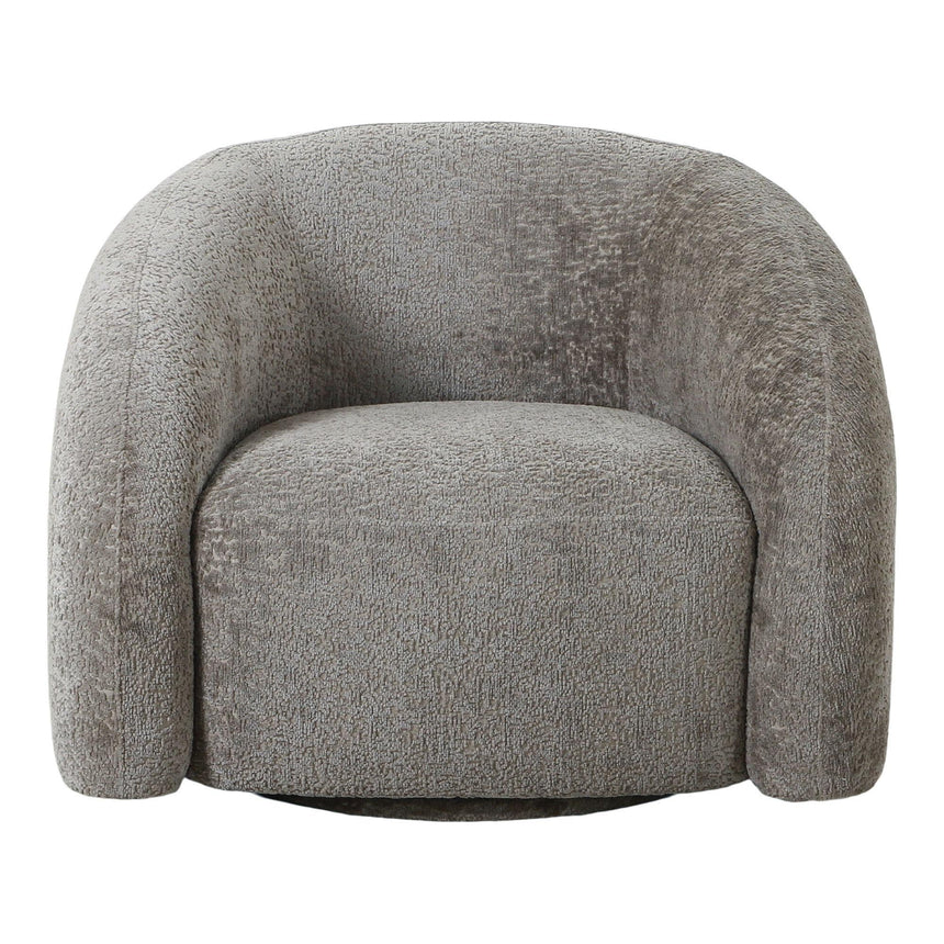 Valletta Dark Grey Fabric Swivel Lounge Chair-2