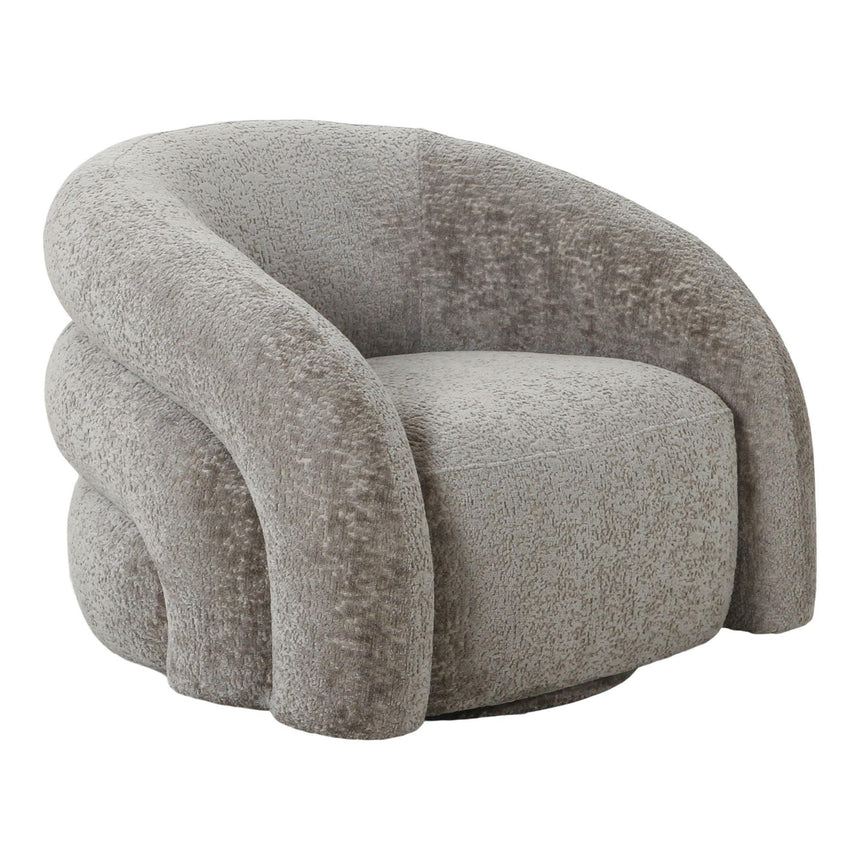 Valletta Dark Grey Fabric Swivel Lounge Chair-3