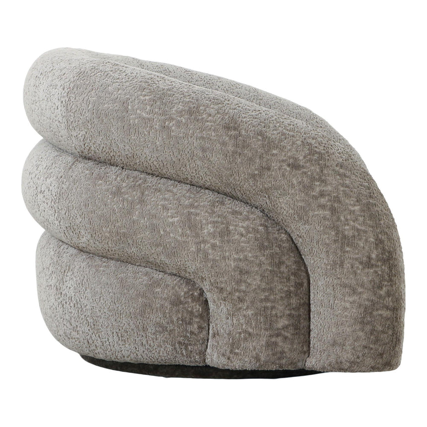 Valletta Dark Grey Fabric Swivel Lounge Chair-4