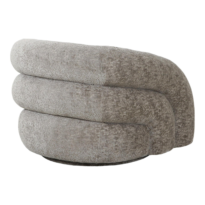 Valletta Dark Grey Fabric Swivel Lounge Chair-5