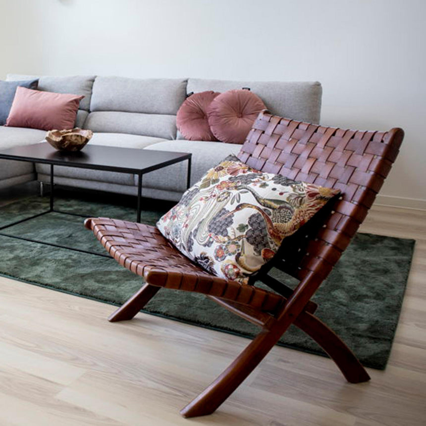 Perugia Brown Leather Folding Chair-7