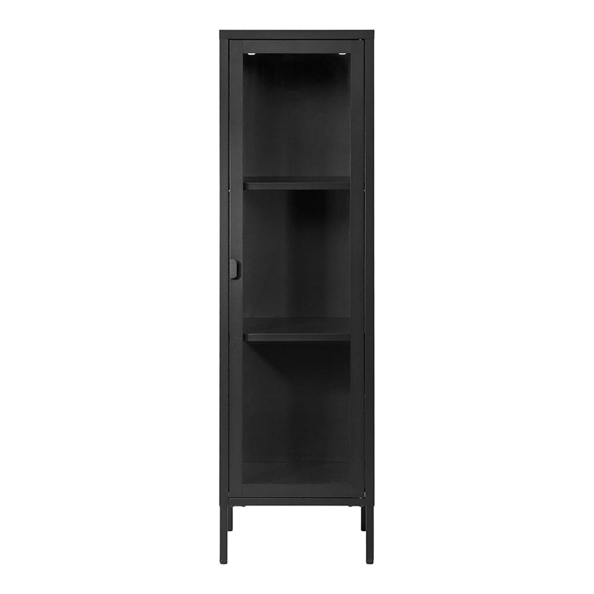 Nondalton Black 140cm Slim Display Cabinet-5