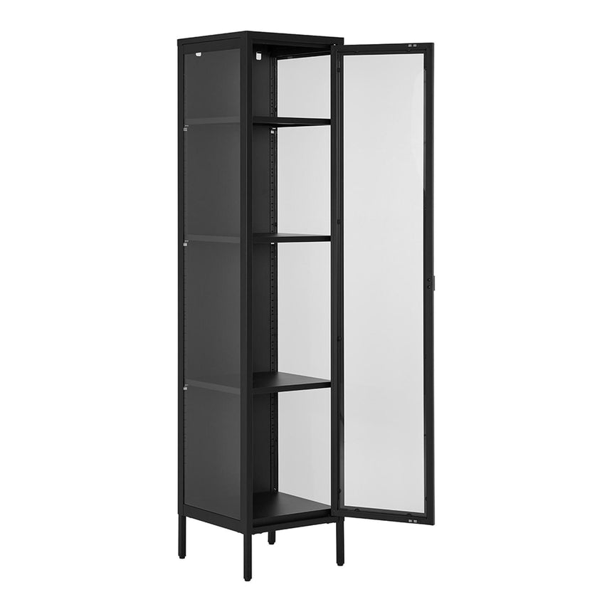 Nondalton Black 185cm Slim Display Cabinet-2
