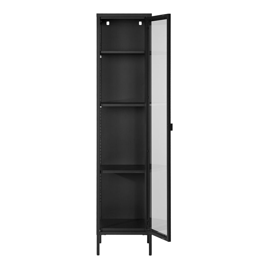 Nondalton Black 185cm Slim Display Cabinet-3