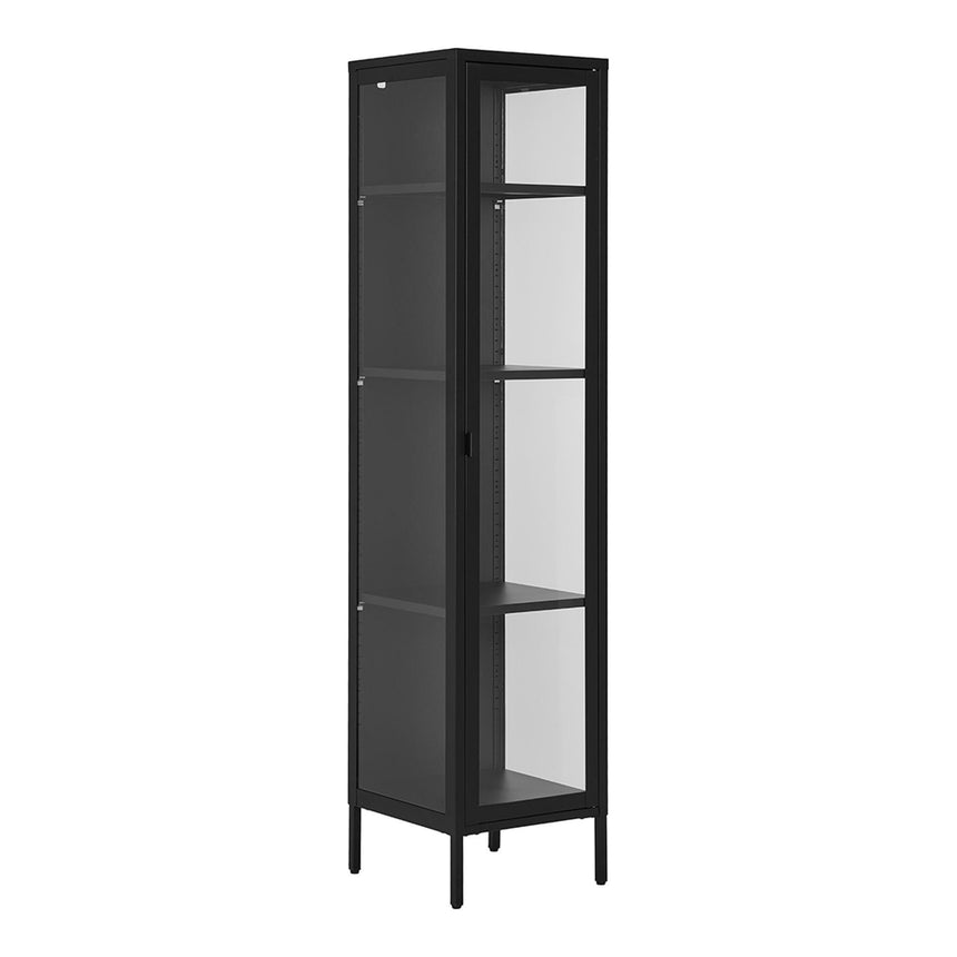 Nondalton Black 185cm Slim Display Cabinet-4