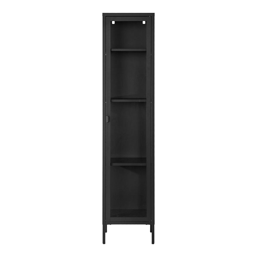 Nondalton Black 185cm Slim Display Cabinet-5