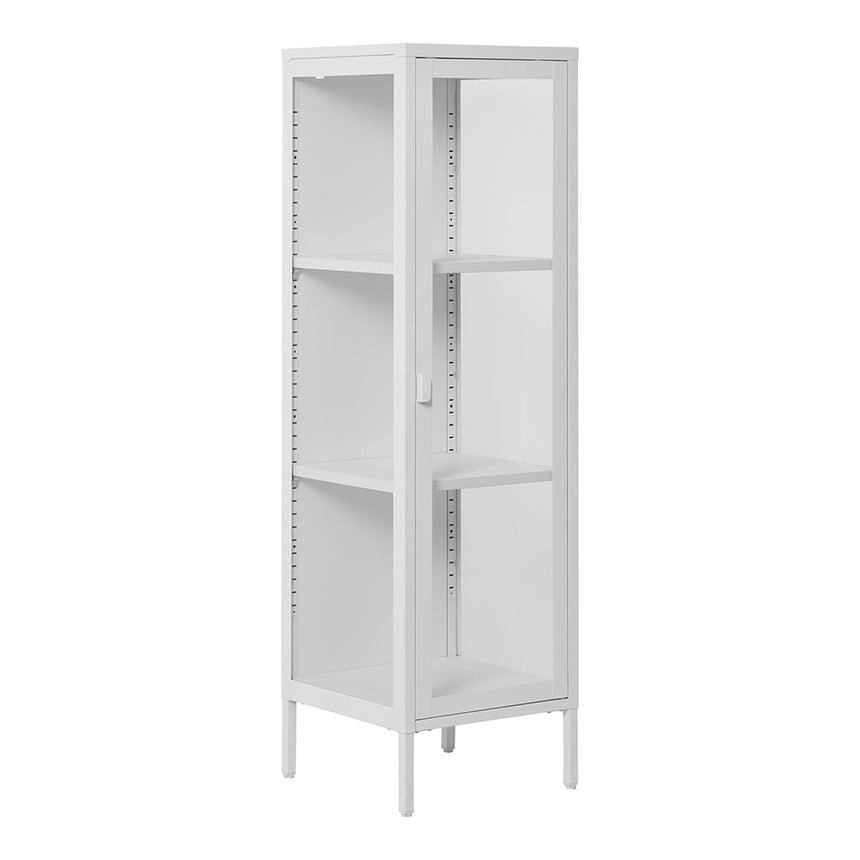 Nondalton White 140cm Slim Display Cabinet-4