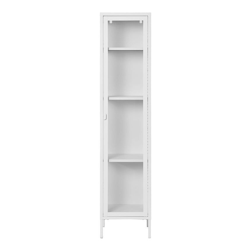 Nondalton White 180cm Slim Display Cabinet-4