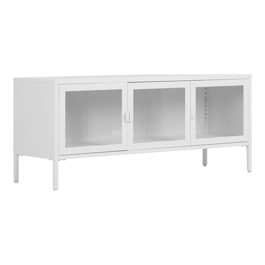 Nondalton White 3 Door TV Unit-4