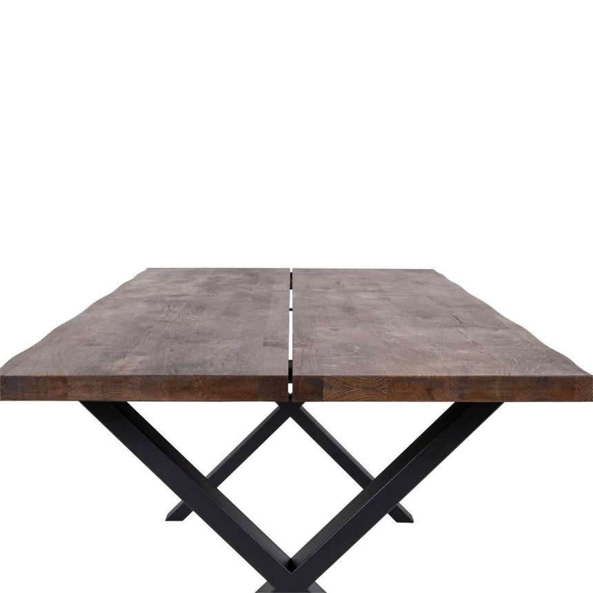 Toulon 200cm Smoked Oiled Oak Dining Table-7