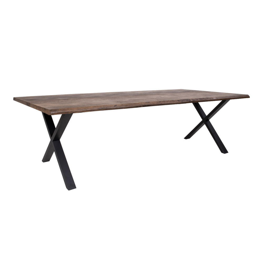Toulon 300cm Smoked Oiled Oak Dining Table-3