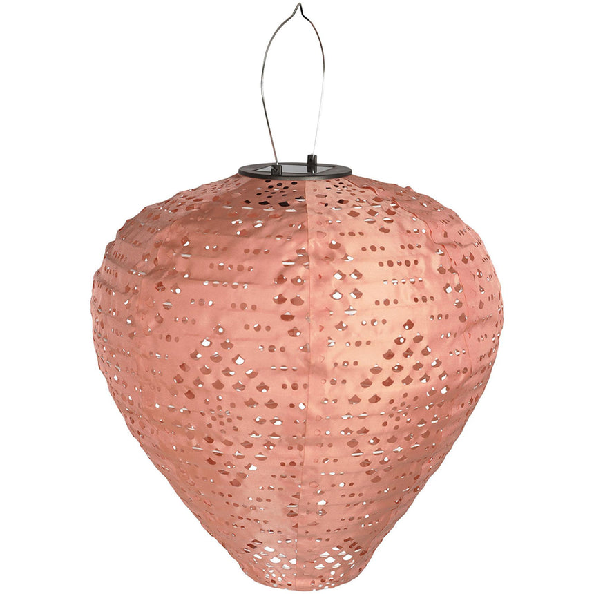 Greatham Pink Metal LED Lantern-2