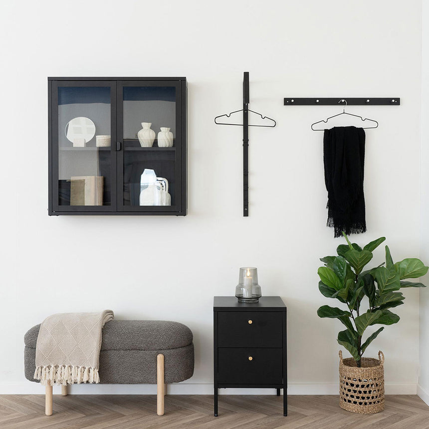 Padova Black Metal Coat Rack-3