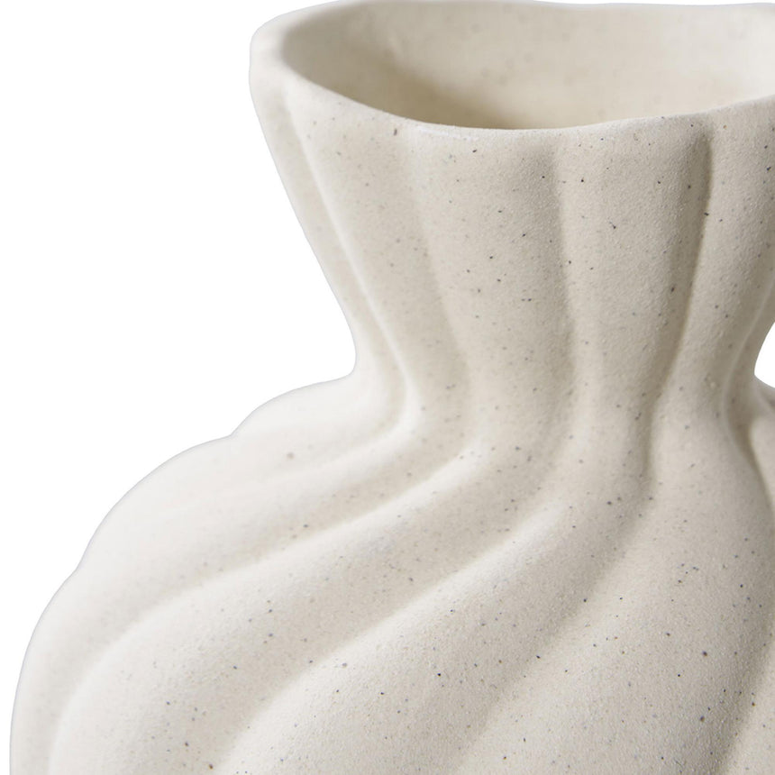 White Ceramic Vase - Set of 2-5
