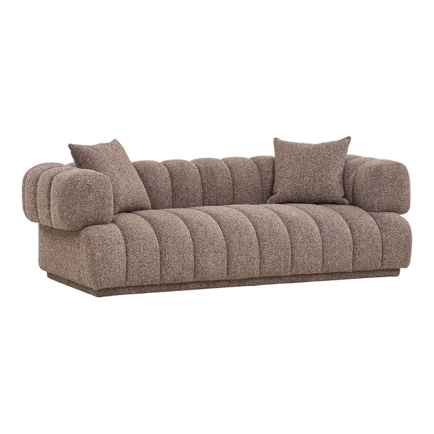 Aurora Brown Fabric 3 Seater Sofa-4