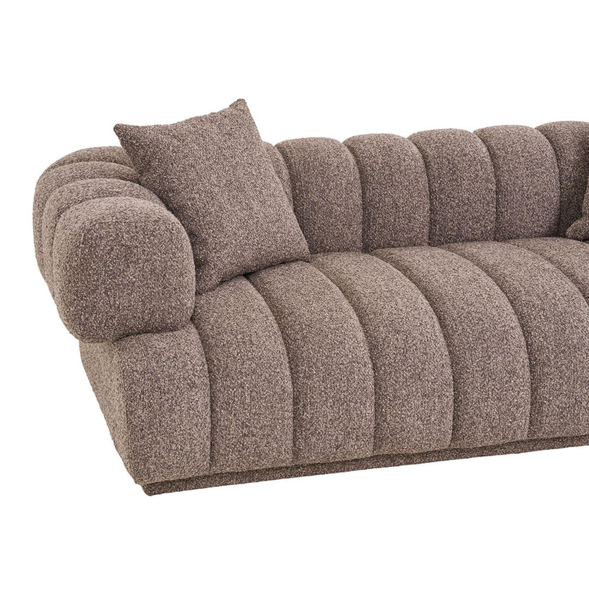 Aurora Brown Fabric 3 Seater Sofa-5