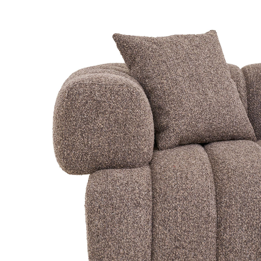 Aurora Brown Fabric 3 Seater Sofa-6