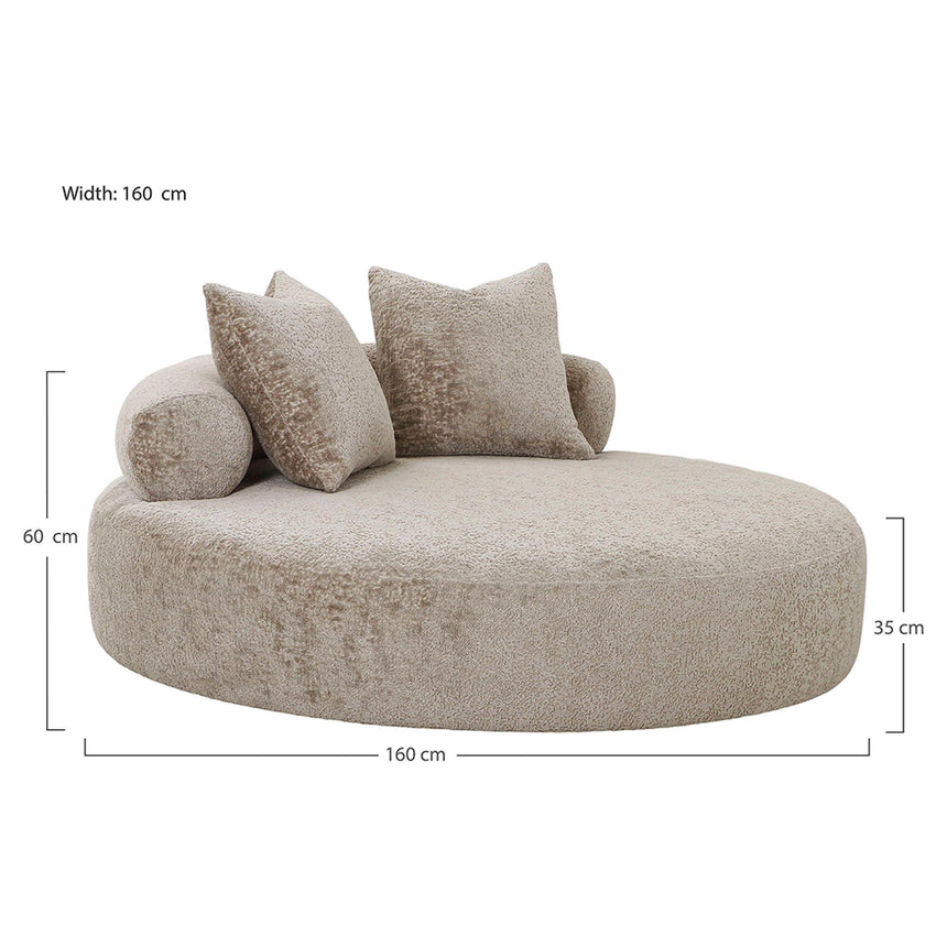 Cairo Natural Chenille Fabric Daybed-9