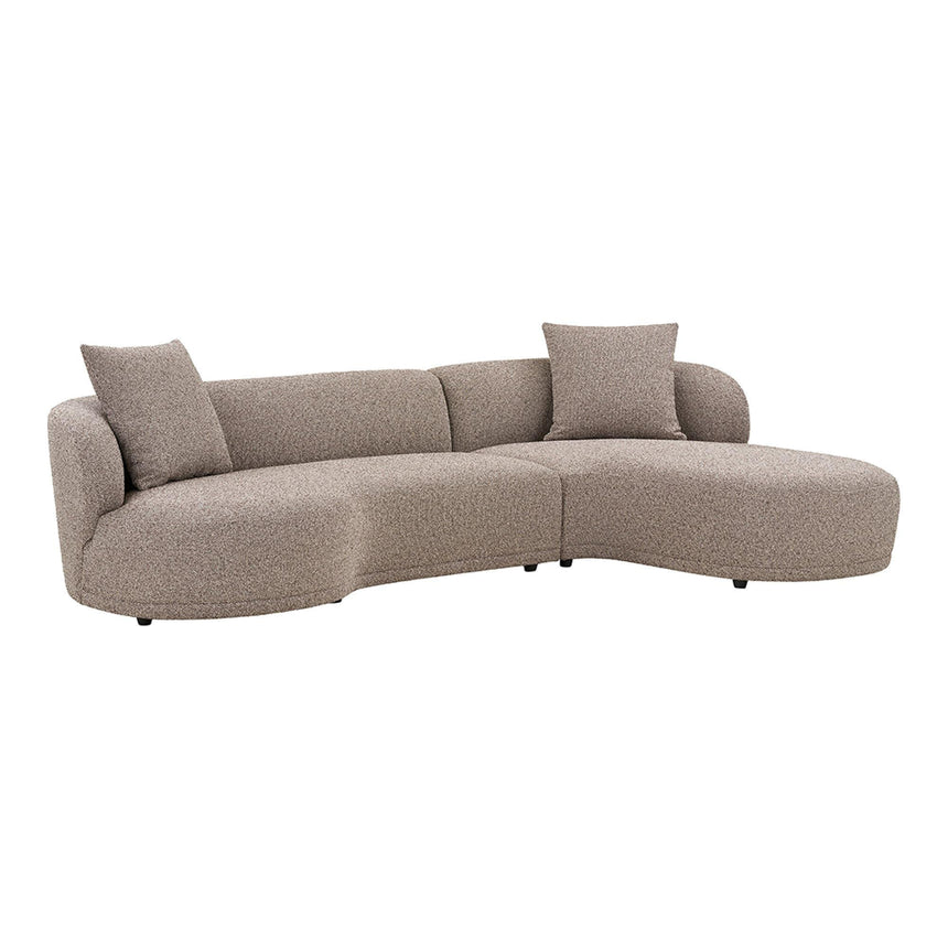 Kingston Brown Fabric Lounge Sofa - RHF-3