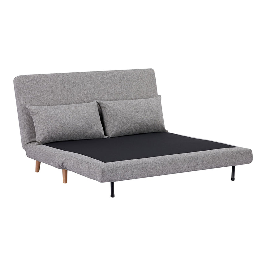 Marlow Grey Fabric 2 Seater Click Clack Sofa Bed with Natural Legs-6