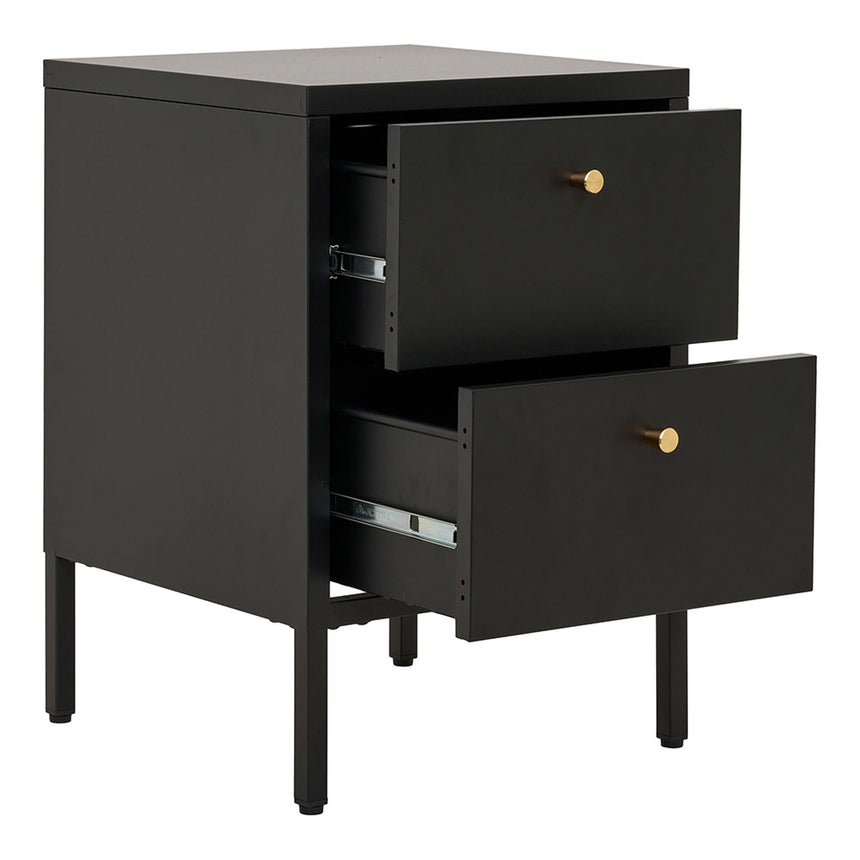 Dalby Black Metal 2 Drawer Chest-2