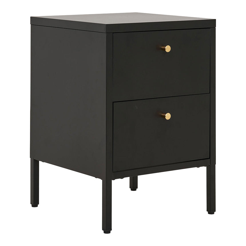 Dalby Black Metal 2 Drawer Chest-5