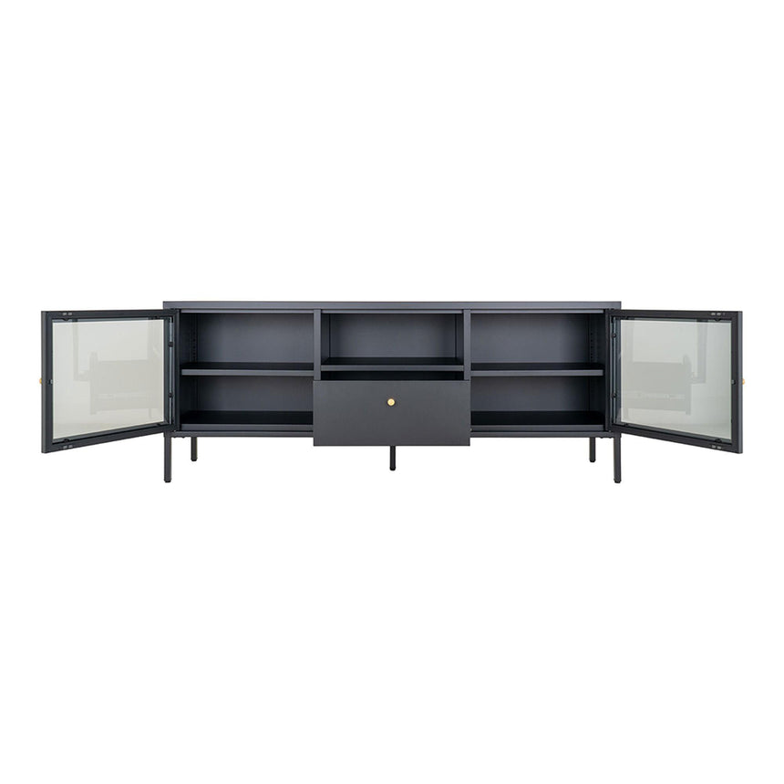 Dalby Black Metal TV Bench-3