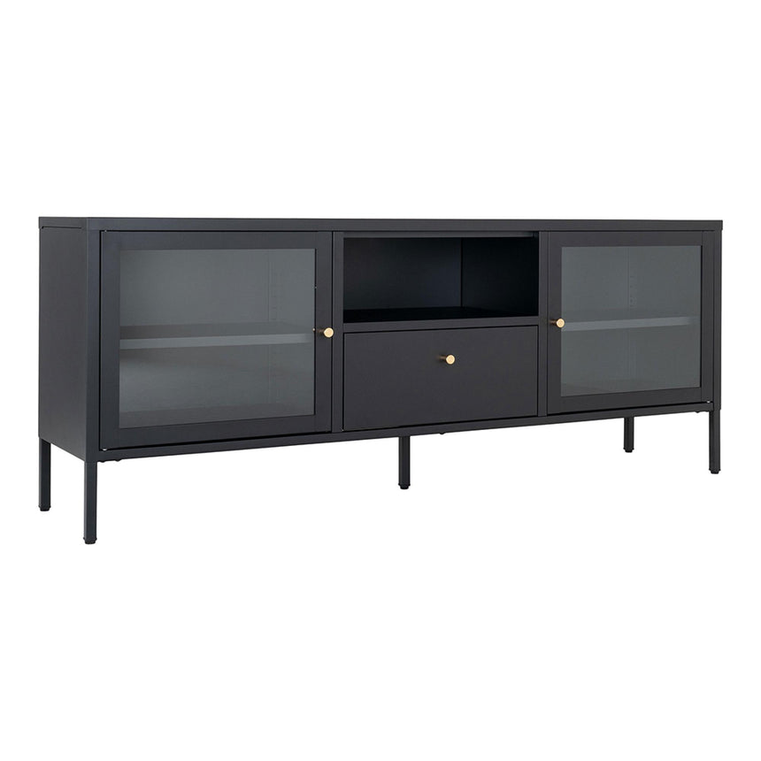 Dalby Black Metal TV Bench-4