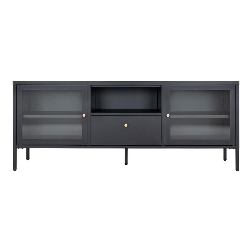 Dalby Black Metal TV Bench-5