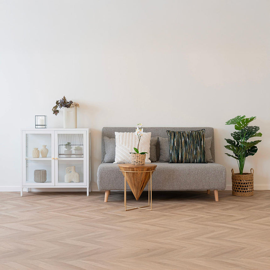 Dalby Glass and White Metal 2 Door Cabinet-6