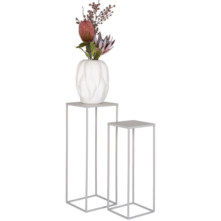 Beja Sand Metal Flower Stand - Set of 2-2