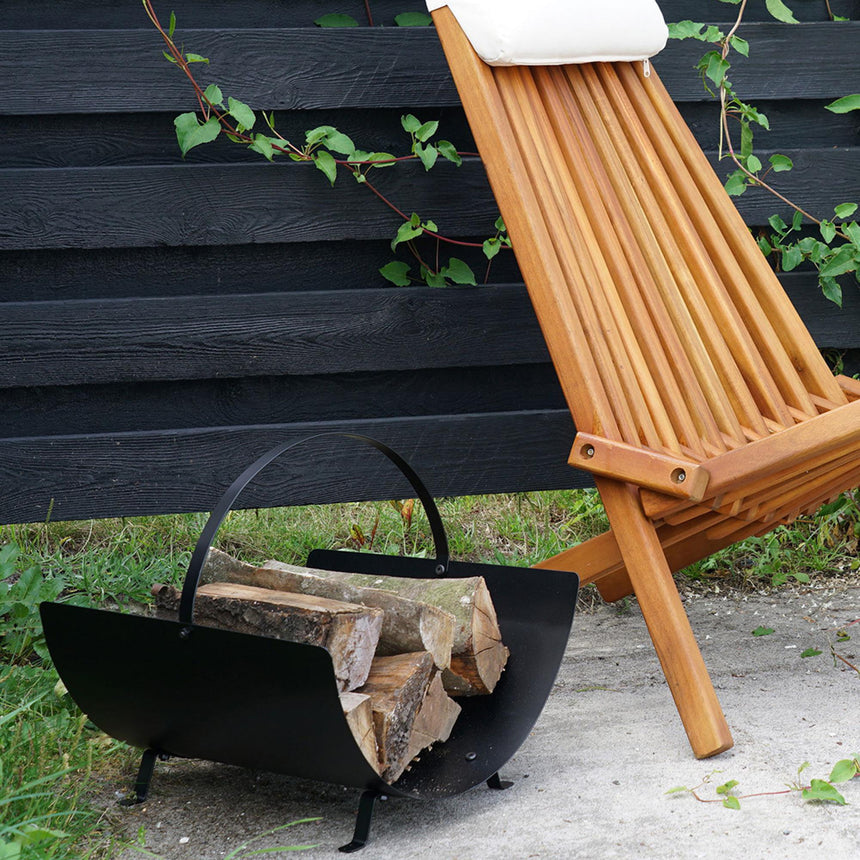 Black Metal Tires Log Holder-3