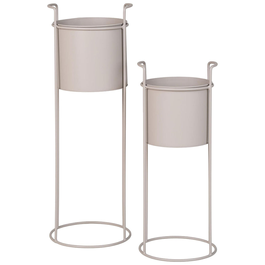Rabo Sand Metal Flowerpot - Set of 2-2