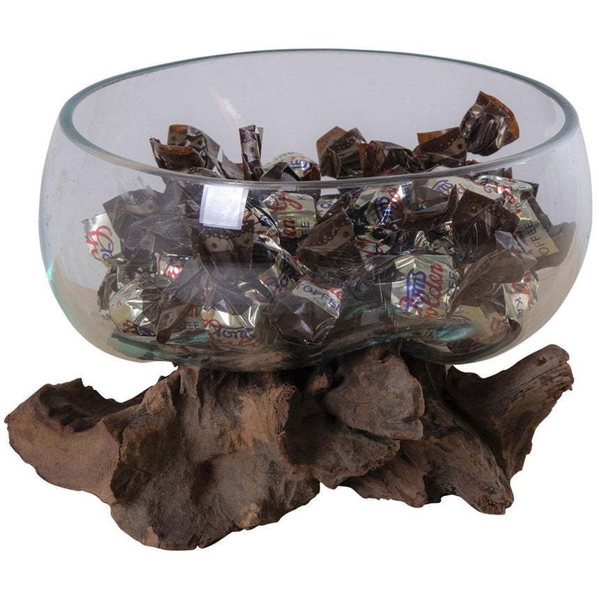 San Marino Teak Wood and Glass Waterdrop-2