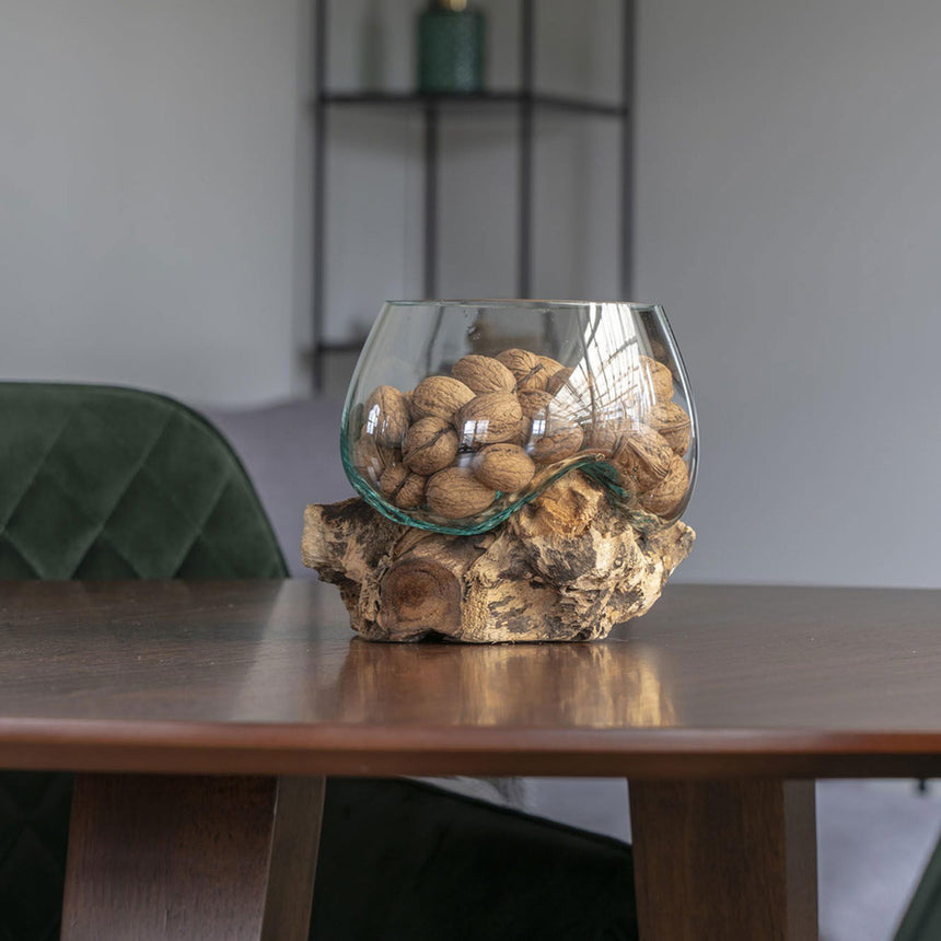 San Marino Teak Wood and Glass Waterdrop-5