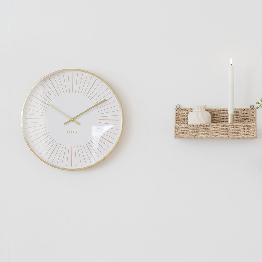Takamaka Gold Metal Round Wall Clock-3