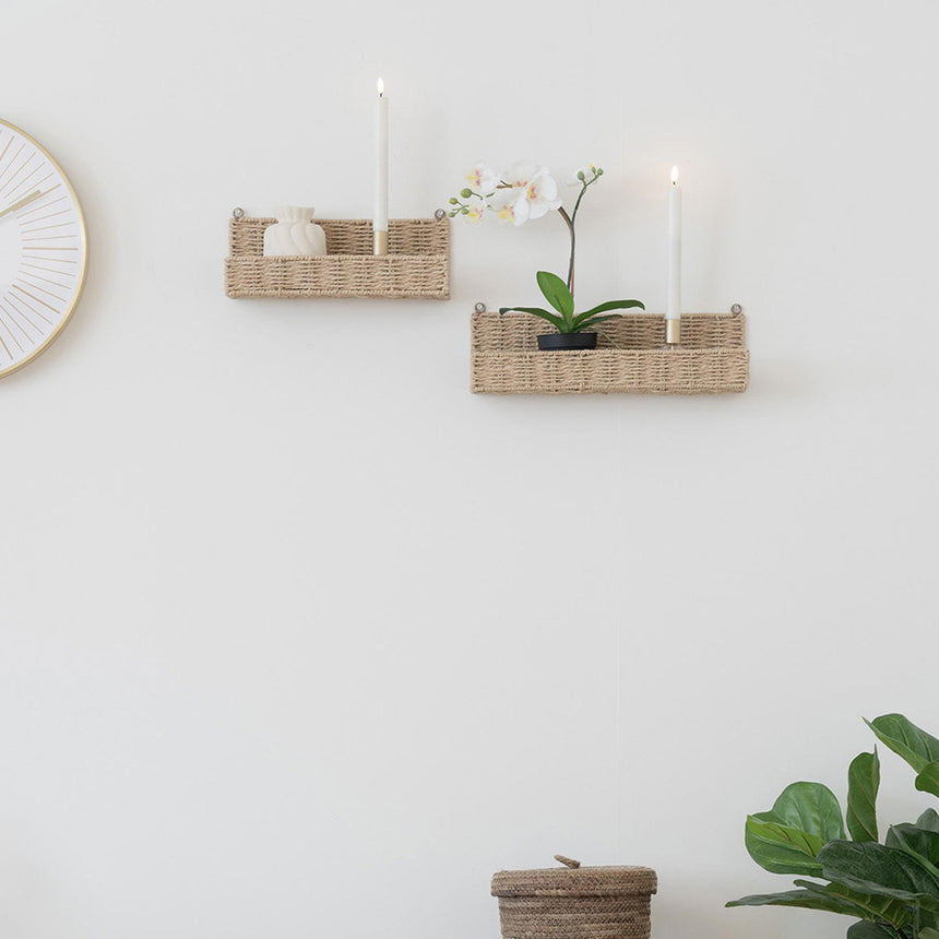Treviso Natural Wall Shelves - Set of 2-3