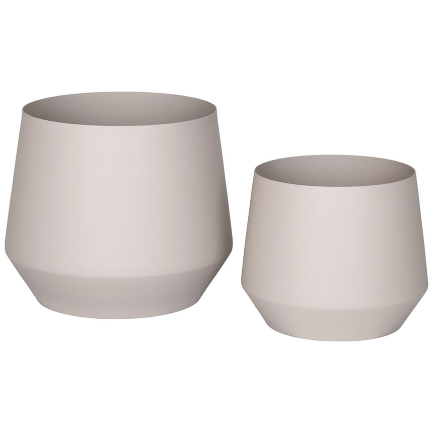 Trofa Sand Metal Flowerpot - Set of 2-2