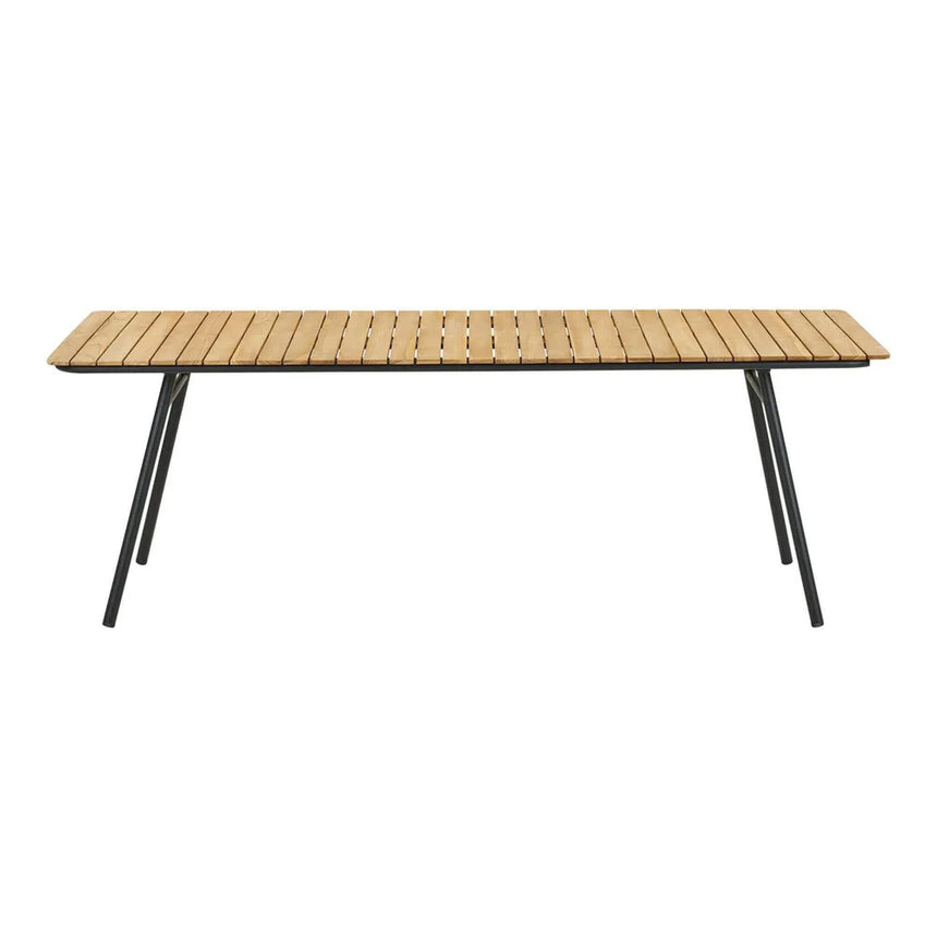 Cleveland Natural Teak Wood 10 Seater Garden Dining Table - 220cm-2