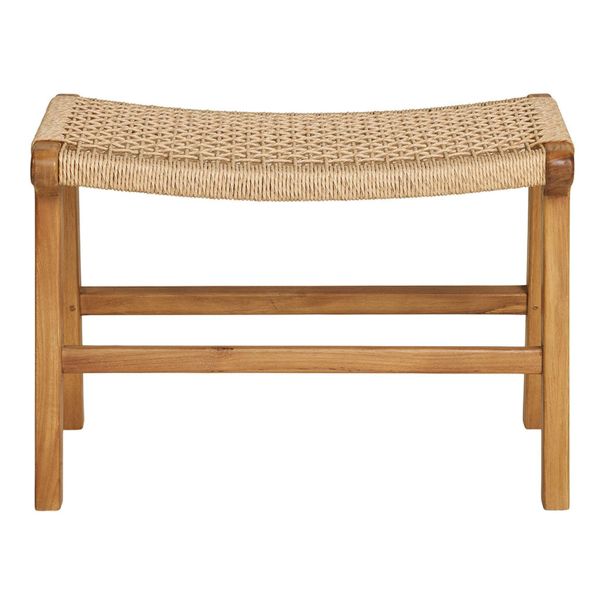 Derby Natural Teak Wood Footstool-2
