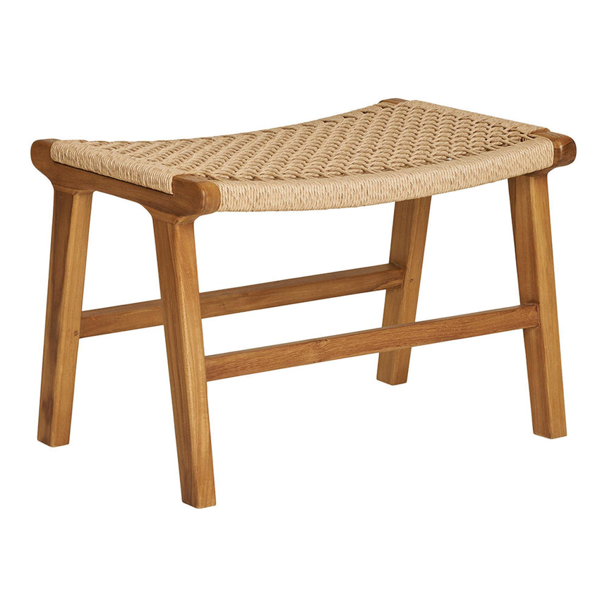 Derby Natural Teak Wood Footstool-3
