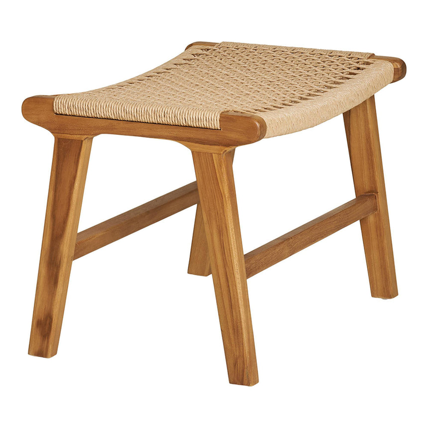 Derby Natural Teak Wood Footstool-4