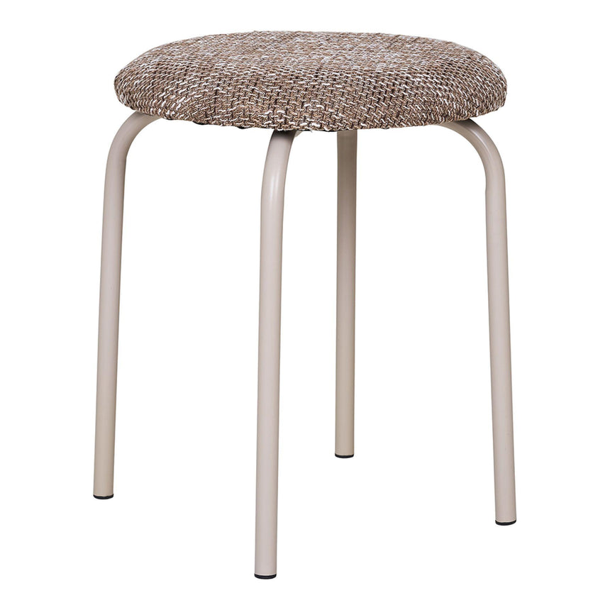 Lawloit Brown Metal Round Stool-3