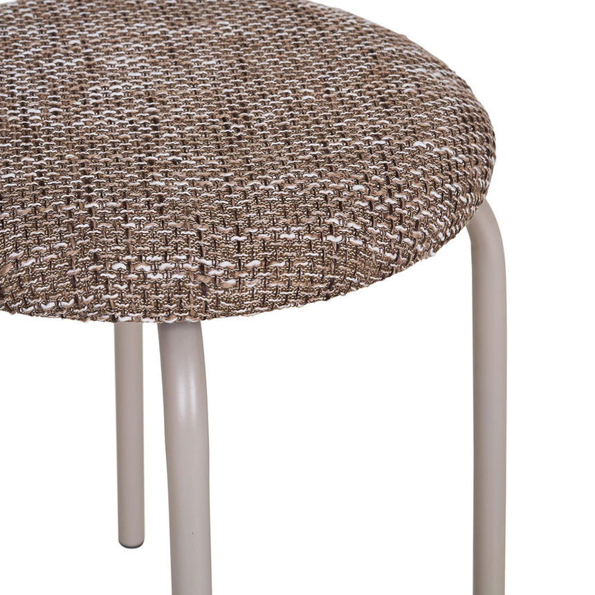 Lawloit Brown Metal Round Stool-4
