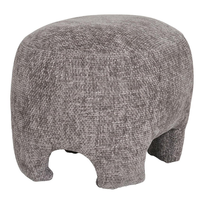Nazare Grey Fabric Pouf-4