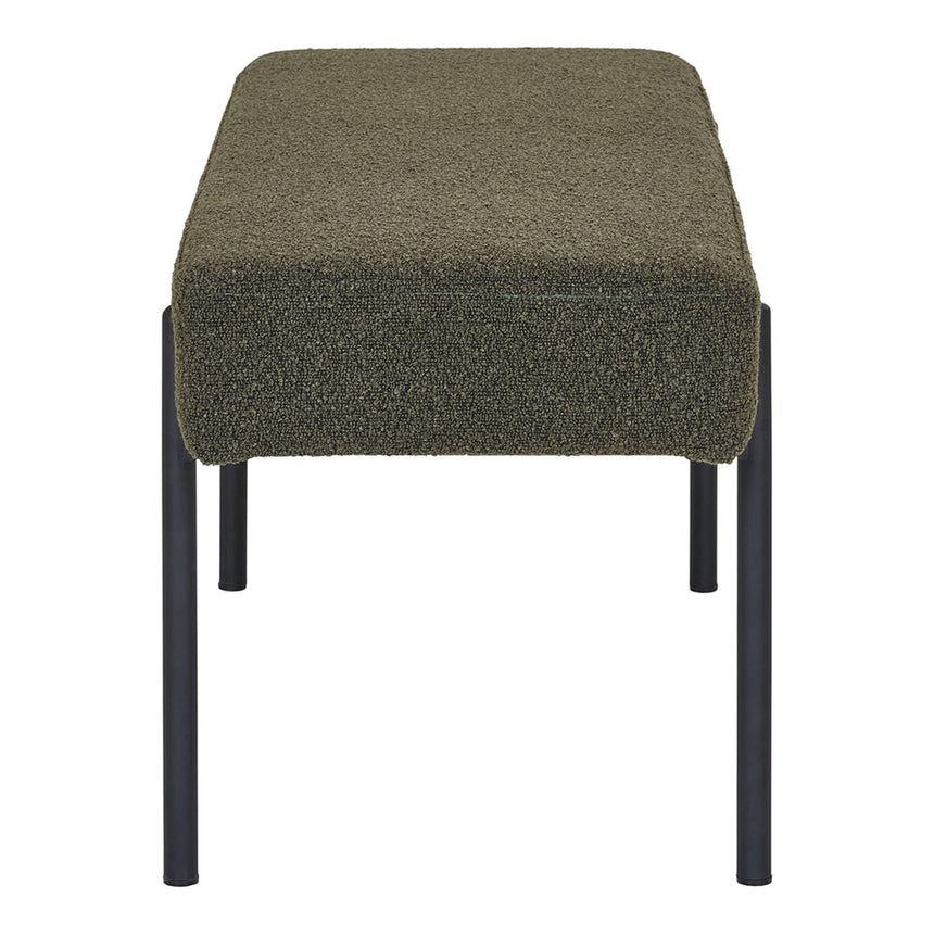 Swindon Dark Green Boucle Fabric Bench-4