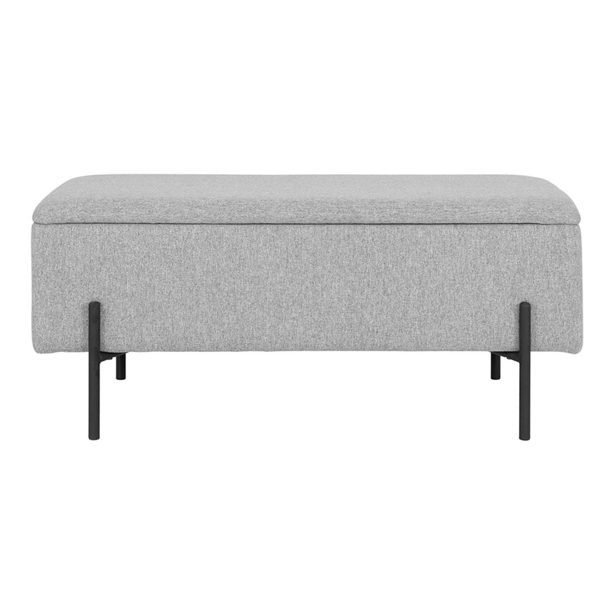 Watford Light Grey Fabric Storage Bench-3